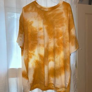 NWOT Natural Life orange tie dye oversized shirt